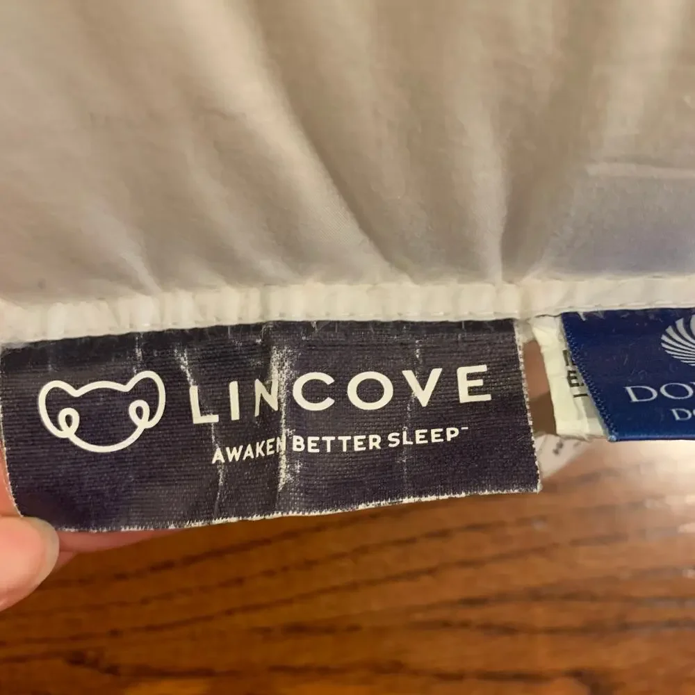 Lincove Cloud Natural Canadian White Down Luxury Sleeping Pillow - KING - 28 oz